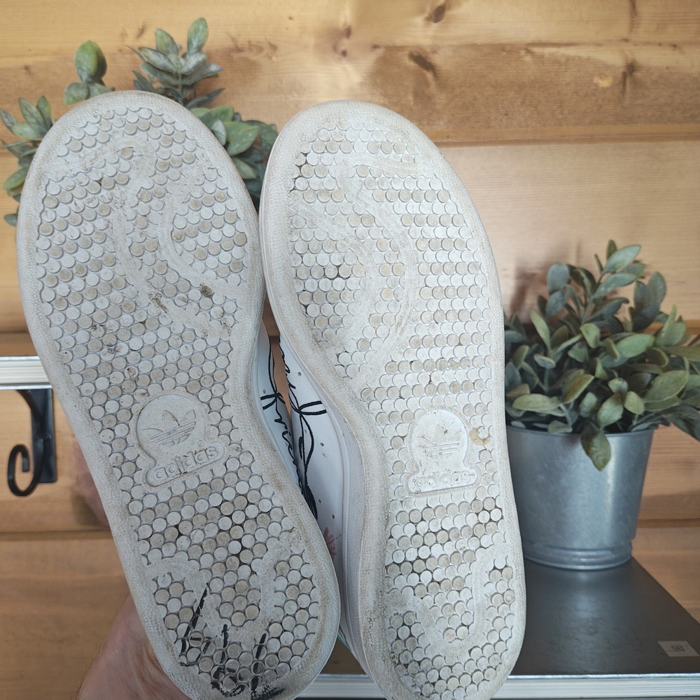 Adidas‎ Stan Smith Low Leather Trainers UK 3 US 3.5 EU35 GZ7384 White/Green - Picture 7 of 9